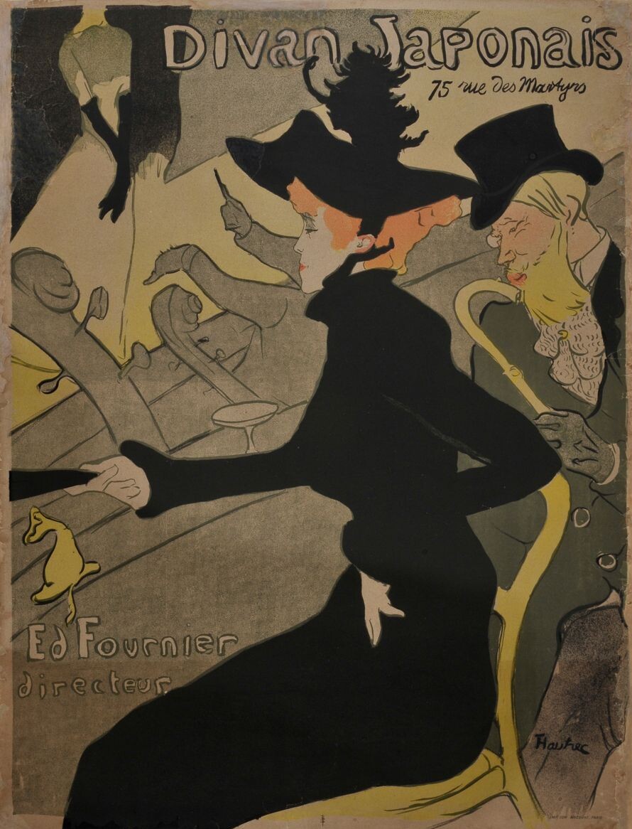 Henri de TOULOUSE-LAUTREC (1864-1901), Le Divan japonais, 1892, lithographie sur papier, Issoudun, musée de l'Hospice Saint-Roch, inv. 2011.1.17
