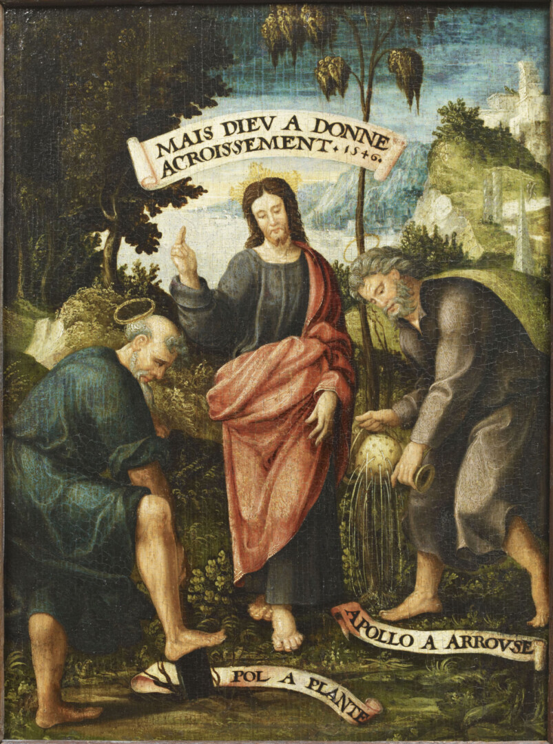 Le Christ entre saint Paul et Apollos d'Alexandrie, 1546, inv. PE.1227