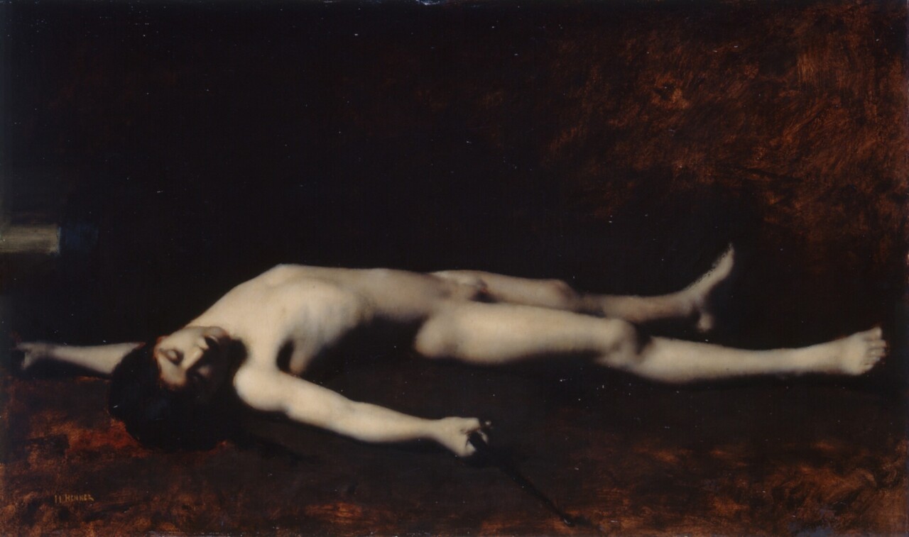 Jean-Jacques Henner, The Death of Drum Major Bara, 1882, replica of the painting exhibited at the 1882 Salon, no. 1324, currently in the Petit Palais collections, inv. PE.502
