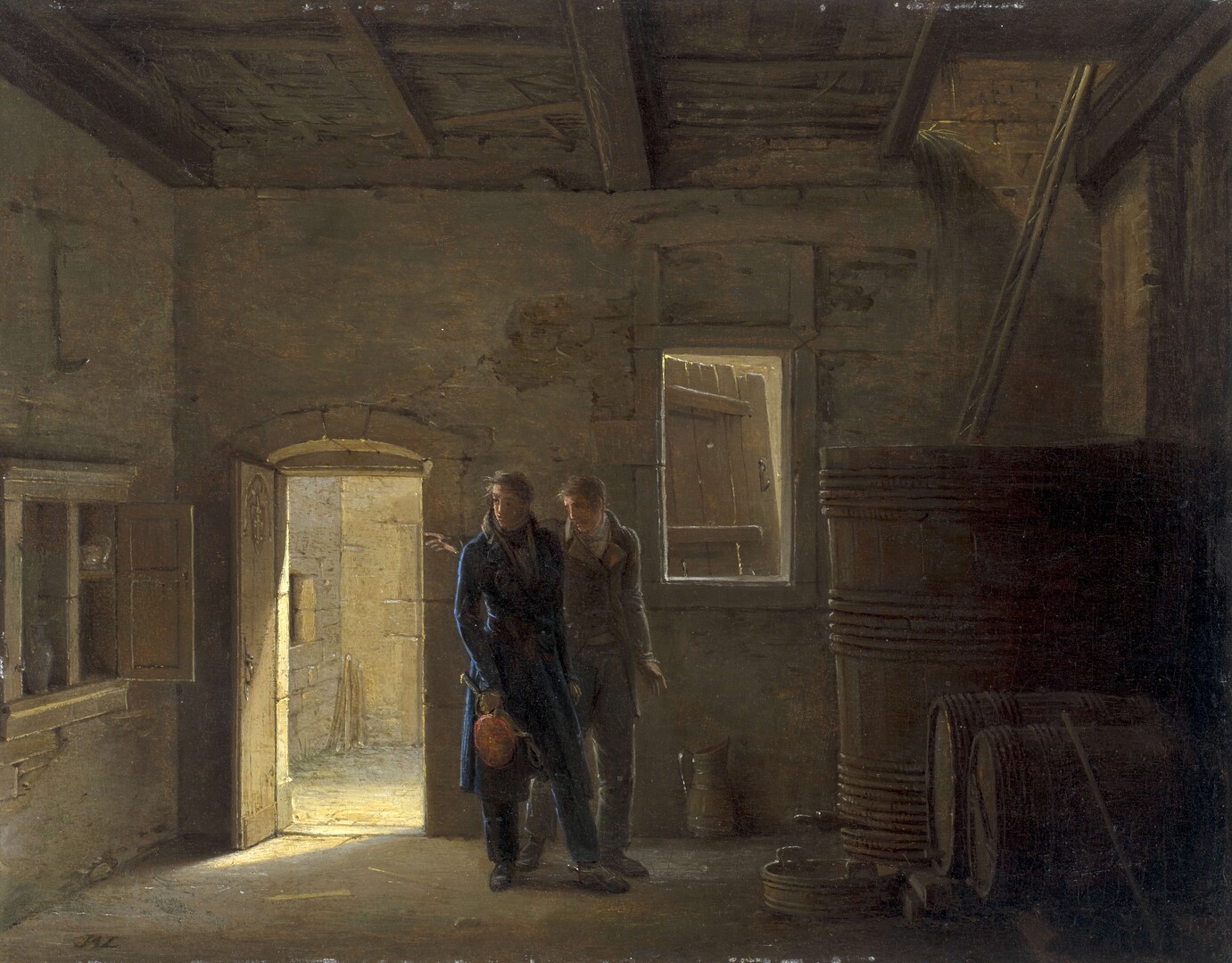 Jean-Antoine Laurent (1763-1822), Maison natale de Jeanne d’Arc avant sa restauration par Jollois et Pensée, 1819, huile sur toile, inv. 2025.19.1, acquis grâce à 220 mécènes par le biais de la Société des Amis des Musées d’Orléans