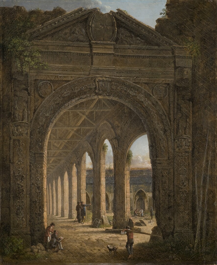 Gabriel Rabigot (1753-1834), Entrée de l’ancien grand cimetière d’Orléans, 1825, huile sur toile, inv. PE.738