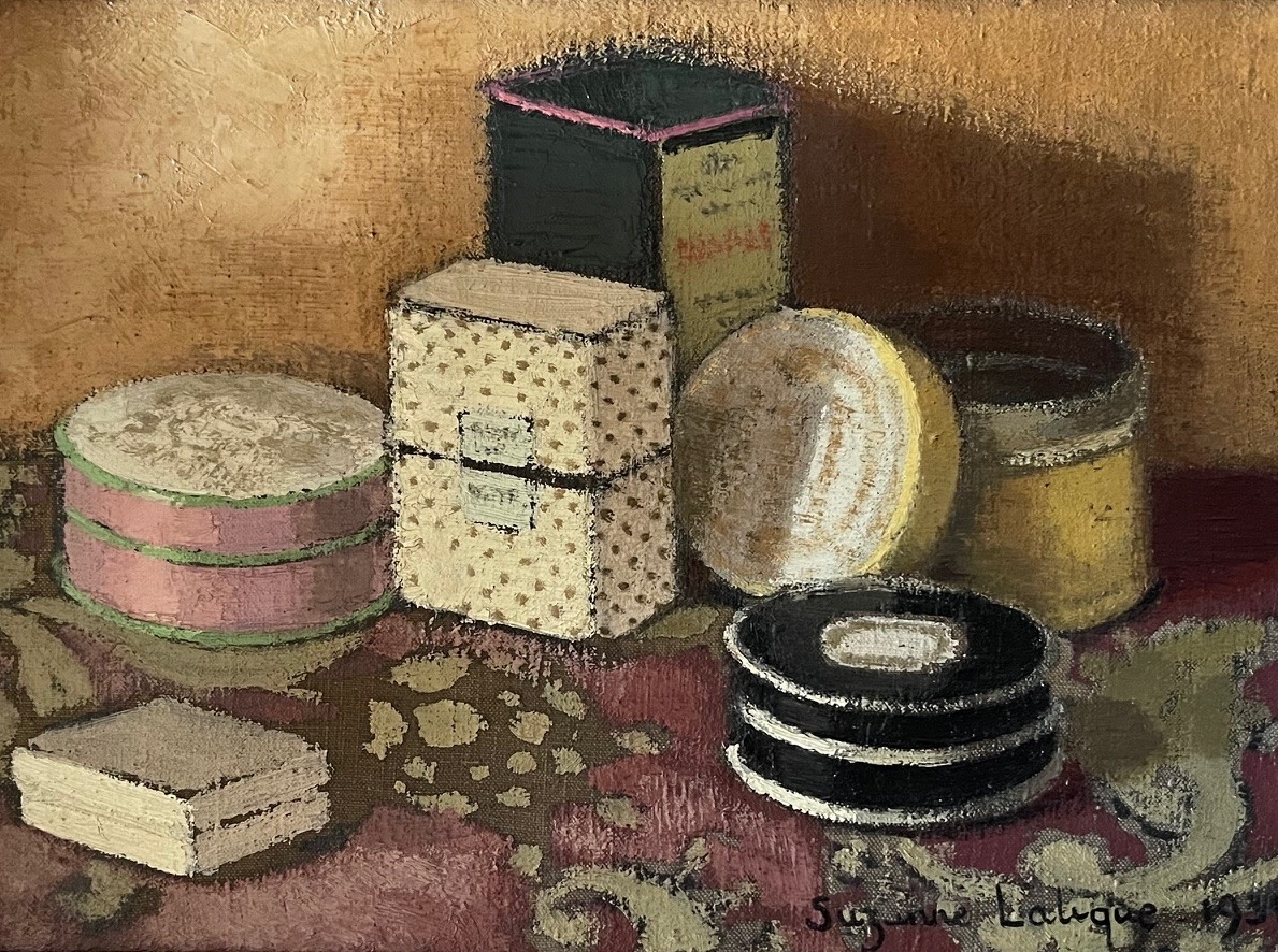 Suzanne Lalique-Haviland (1892-1898), Les petites boîtes, 1930, huile sur toile, 33,5x24 cm, inv. 2025.25.12, don en mémoire de Nicole Maritch-Haviland